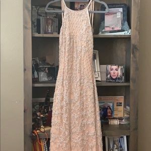 Elegant HAND beaded formal dress